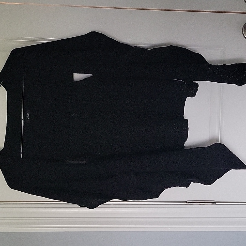 Max Rave Black Knit Coverup/Vest Topper